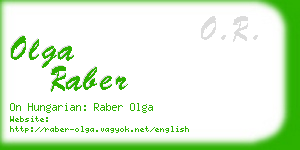 olga raber business card